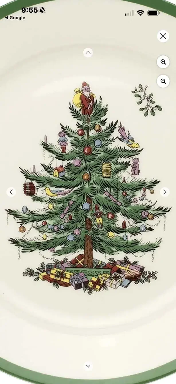 Spode Christmas Tree 12-Piece Dinnerware Set, Service for 4